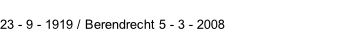 23 - 9 - 1919 / Berendrecht 5 - 3 - 2008