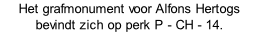 Het grafmonument voor Alfons Hertogs bevindt zich op perk P - CH - 14.
