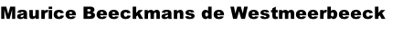 Maurice Beeckmans de Westmeerbeeck