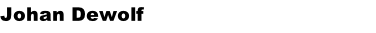Johan Dewolf