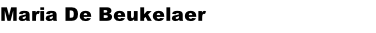 Maria De Beukelaer