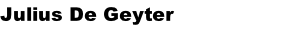Julius De Geyter